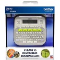 Brother P-touch, PTD210, Easy-to-Use Label Maker, One-Touch Keys, Multiple Font Styles, 27 User-Friendly Templates, White