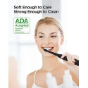 Fairywill Electric Toothbrush Powerful Sonic Cleaning - ADA Accepted Rechargeable Toothbrush with Timer, 5 Modes, 4 Brush Heads, 4 Hr Charge Last 30 Days Whitening Toothbrush for Adults and Kids Black