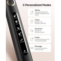 Fairywill Electric Toothbrush Powerful Sonic Cleaning - ADA Accepted Rechargeable Toothbrush with Timer, 5 Modes, 4 Brush Heads, 4 Hr Charge Last 30 Days Whitening Toothbrush for Adults and Kids Black
