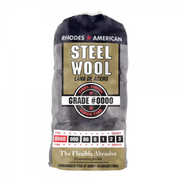 Homax 10120000 Steel Wool, 12 pad, Super Fine Grade #0000, Rhodes American, Final Finish