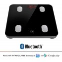 FITINDEX Bluetooth Body Fat Scale, Smart Wireless BMI Bathroom Weight Scale Body Composition Monitor Health Analyzer with Smartphone App for Body Weight, Fat, Water, BMI, BMR, Muscle Mass - White