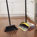 Broom and Dustpan/Broom with Dustpan Combo Set,Standing Dustpan Dust Pan with Long Handle 40"/52" for Home Kitchen Room Office Lobby Indoor Floor Cleaning Broom Dustpan Set Upright