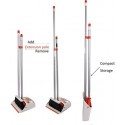 Broom and Dustpan/Broom with Dustpan Combo Set,Standing Dustpan Dust Pan with Long Handle 40"/52" for Home Kitchen Room Office Lobby Indoor Floor Cleaning Broom Dustpan Set Upright