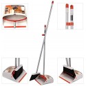 Broom and Dustpan/Broom with Dustpan Combo Set,Standing Dustpan Dust Pan with Long Handle 40"/52" for Home Kitchen Room Office Lobby Indoor Floor Cleaning Broom Dustpan Set Upright