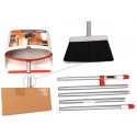 Broom and Dustpan/Broom with Dustpan Combo Set,Standing Dustpan Dust Pan with Long Handle 40"/52" for Home Kitchen Room Office Lobby Indoor Floor Cleaning Broom Dustpan Set Upright