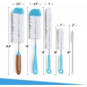 Bottle Brush Cleaner 5 Pack - Long Water Bottle and Straw Cleaning Brush - Kitchen Wire Scrub Set for Washing, Wine Decanter, Baby, Kombucha, Pipes, Hydro Flask Tumbler, Sinks, Beer Brewing Supplies