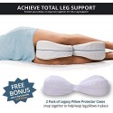Contour Legacy Legacy Leg & Knee Foam Support Pillow - Soothing Pain Relief for Sciatica, Back, Hips, Knees, Joints & Pregnancy - As Seen on TV (Leg Pillow Only, Ventilated Memory Foam)