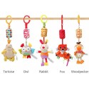 WILNARA 6 Pack Rattle Toys Hanging Bell Animal + Music Teethers Rabbit Toy for 0-12 Months Baby Stroller Gift