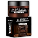 Dark Brown Leather Recoloring Balm - Leather Repair Kits for Couches - Leather Restorer for Couches Brown Car Seat, Boots - Cream Leather Repair for Upholstery - Refurbishing Dark Brown Leather Dye