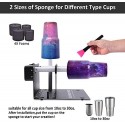 Double Cup Turner for Crafts Tumbler- Cuptisserie Kit, Cup Spinner Machine for DIY Glitter Epoxy Crafts Tumblers with Independent Switch and Silent Motor,Abundant Accessories