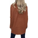 ANRABESS Womens Turtleneck Long Batwing Sleeve Asymmetric Hem Casual Pullover Sweater Knit Tops